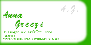 anna greczi business card